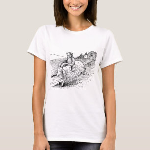 T-shirt Ours de nounours montant une chèvre