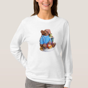T-shirt Ours de nounours somnolent de casquette de nuit