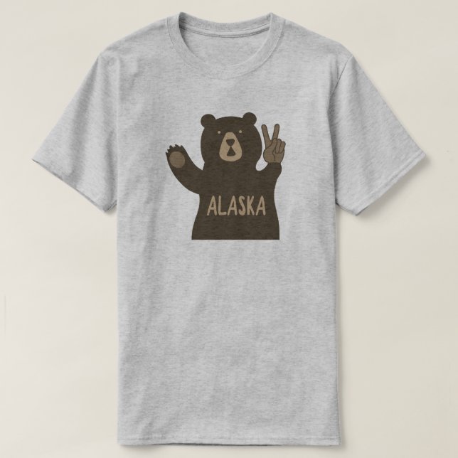 T-shirt Ours de paix de l'Alaska (Design devant)