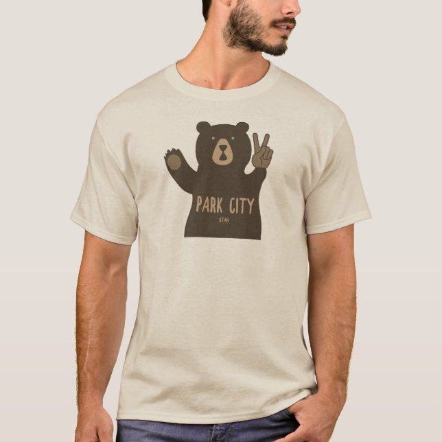 T-shirt Ours de paix de Park City Utah (Devant)