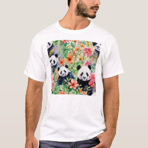 T-shirt Ours de panda aquarelle