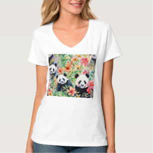 T-shirt Ours de panda aquarelle