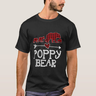 T-shirt Ours de pavot Pyjama de Noël Buffle Rouge Plaid Fa
