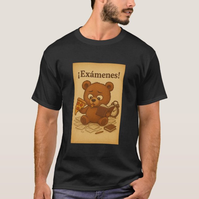 T-shirt Ours de stress de l'examen amusant | Illustration  (Devant)
