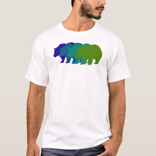 T-shirt Ours de vitesse dans le bleu