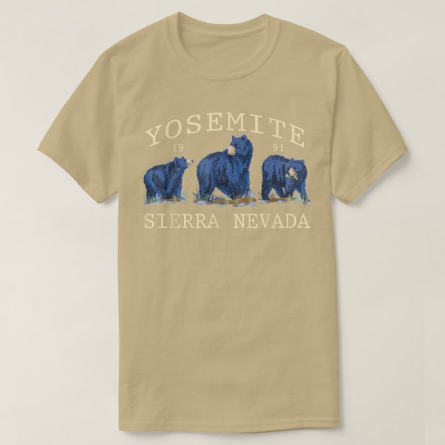 T-shirt Ours de Yosemite Sierra Nevada 1991 (Design devant)
