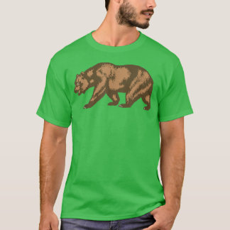 T-shirt Ours d'État doré de Californie Vintage déprimé