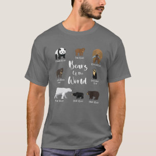 T-shirt Ours Drôle Du Monde Ours Amoureux des animaux Fan 