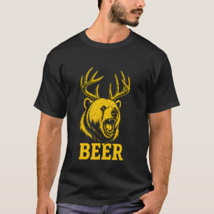T-shirt Ours drôle plus cerf égale chasse de cerf à bière