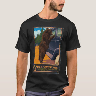 T-shirt Ours du parc national vintage Yellowstone