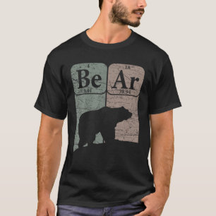 T-shirt Ours Éléments de tableau périodique Grizzly Ours V