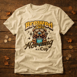 T-Shirt Ours en Buveur de Café Drôle