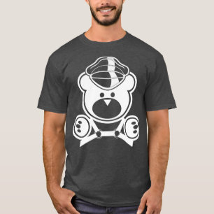 T-shirt Ours en cuir papa 2 blanc