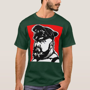 T-shirt Ours en cuir rouge