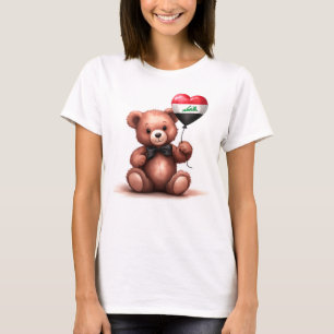 T-shirt ours en peluche & ballon avec le drapeau irakien.