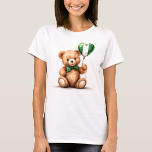 T-shirt ours en peluche et ballon avec le drapeau nigérian