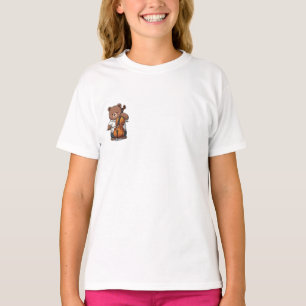 T-shirt Ours en peluche musical jouant au violoncelle pour