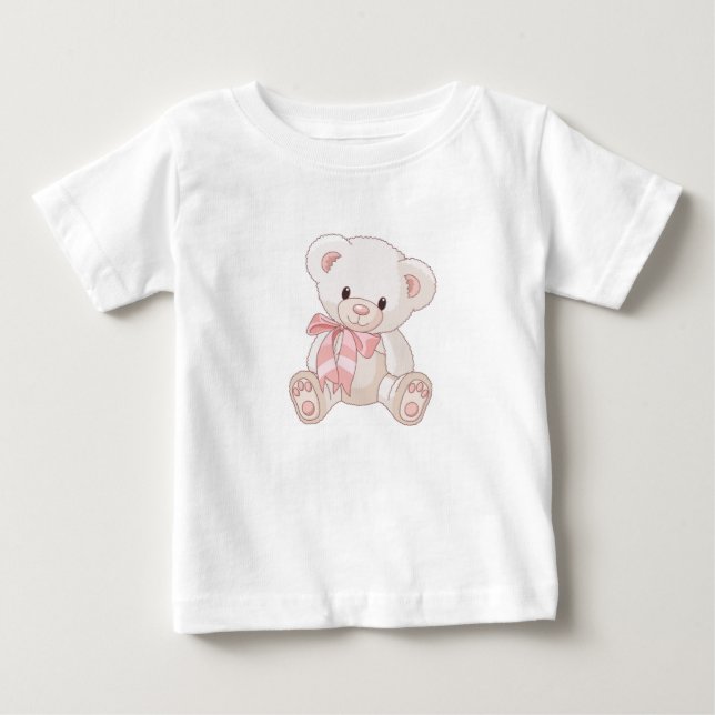 T-shirt ours en peluche pour bébé (Devant)