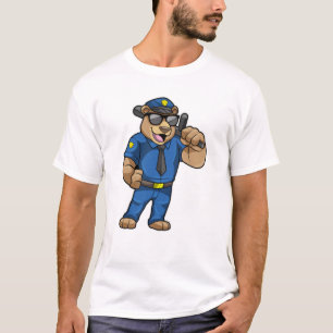 T-shirt Ours en tant qu'agent de police en uniforme de pol