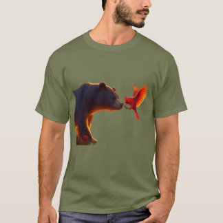 T-shirt Ours et cardinal