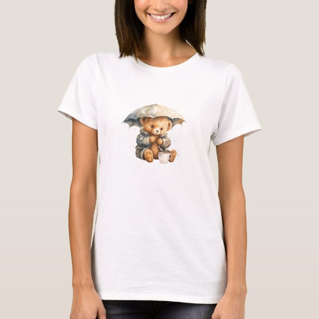 T-shirt Ours Et Parapluie (Devant)