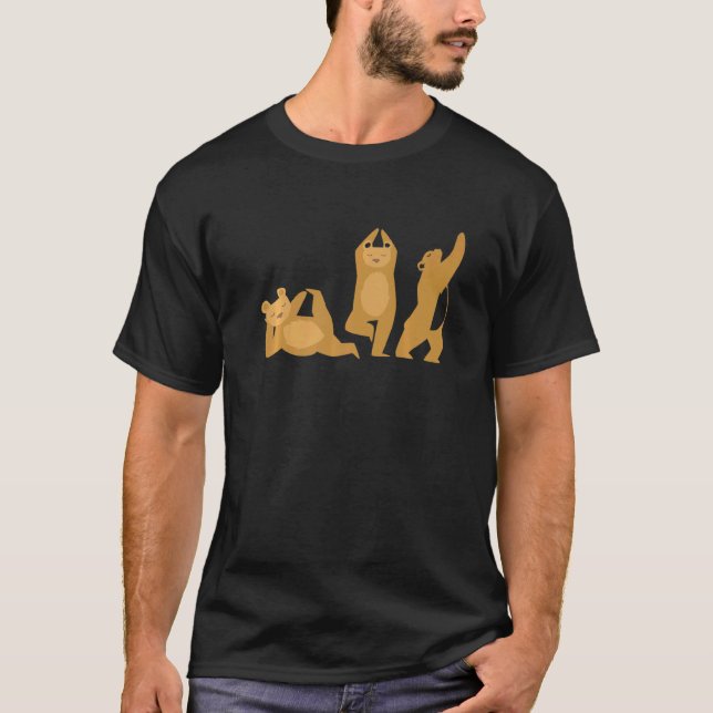 T-shirt Ours faisant Yoga Ours Yoga Ours Yoga (Devant)