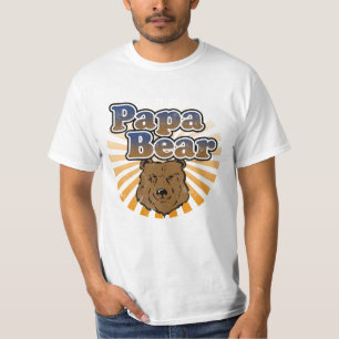 T-shirt Ours frais de papa, brun/bleu/cadeau papa d'or