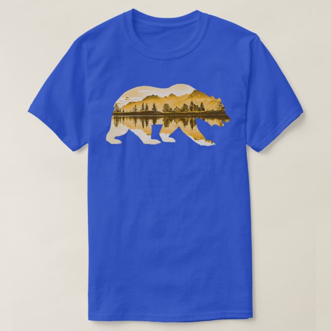T-shirt Ours grizzli animal motif sauvage forêt l (Design devant)