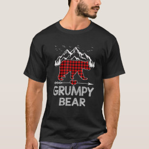 T-shirt Ours Grumeux Ours Rouge Buffle Plaid Ours Grumpy P
