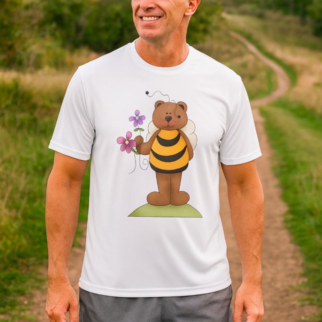 T-shirt Ours habillé en Bumblebee avec Fleurs (Créateur téléchargé)