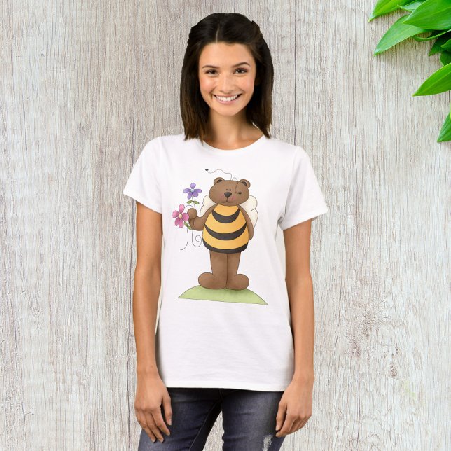 T-shirt Ours habillé en Bumblebee avec Fleurs (Créateur téléchargé)