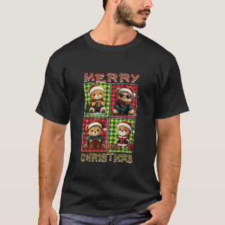 T-shirt Ours Léopard Buffalo Plaid Animaux Amoureux Merry 