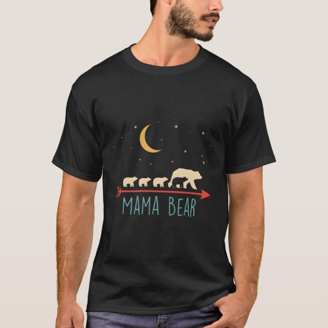 T-shirt Ours Mama De 4 Cubes (Devant)