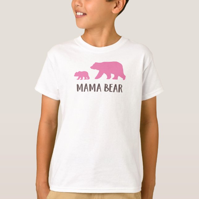 T-shirt Ours Mama, Ours Cube, Ours Mignonne, Ours Petit (Devant)