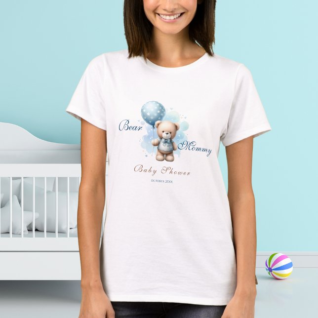 T-shirt Ours maman Aquarelle Teddy Ours Baby shower (Créateur téléchargé)