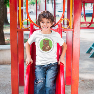 T-shirt Ours mignon avec crème glacée Cône animal amusant