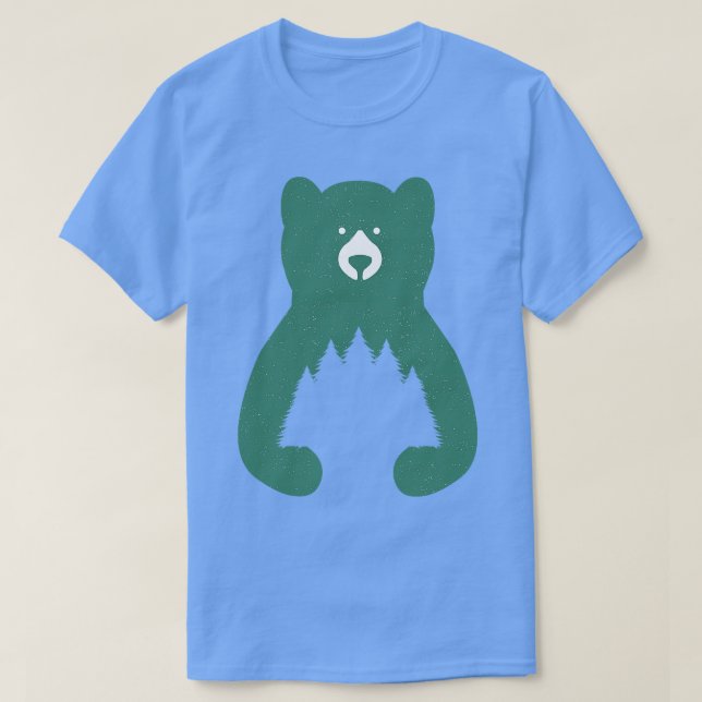 T-shirt ours mignon serrant les arbres (Design devant)