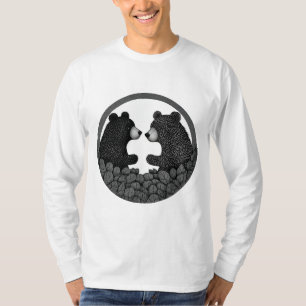 T-shirt Ours noirs et blancs