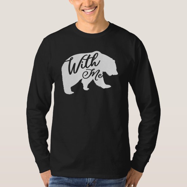 T-shirt Ours Nu Avec Moi Pun Papa Plaisanter (Devant)