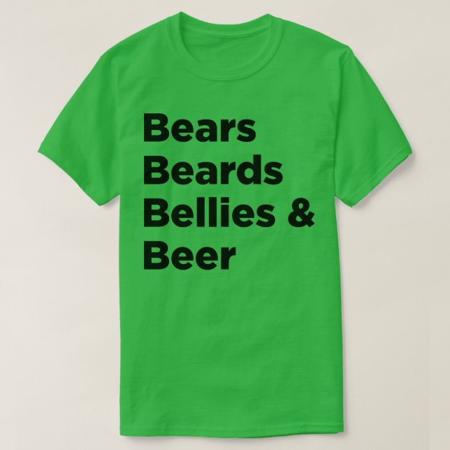 T-shirt Ours Ours Oreilles Bière (Design devant)