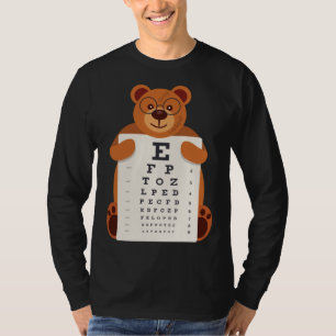 T-shirt Ours Ourson tenant une table optométrique artistiq