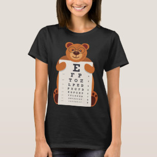 T-shirt Ours Ourson tenant une table optométrique artistiq