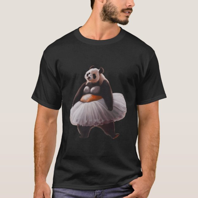 T-shirt Ours Panda Avec Robe De Ballet Panda Danser (Devant)