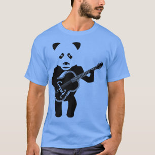 T-shirt Ours Panda Jouer Acoustique Guitare Premium