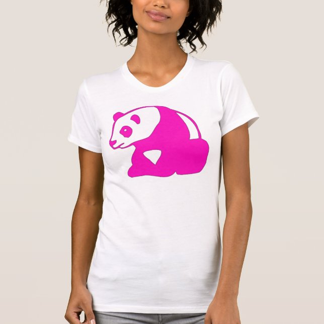 T-SHIRT OURS PANDA T DE ROSES INDIEN (Devant)
