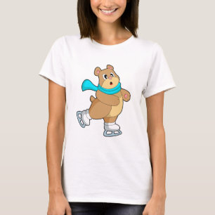 T-shirt Ours Patinage sur glace Patins sur glace