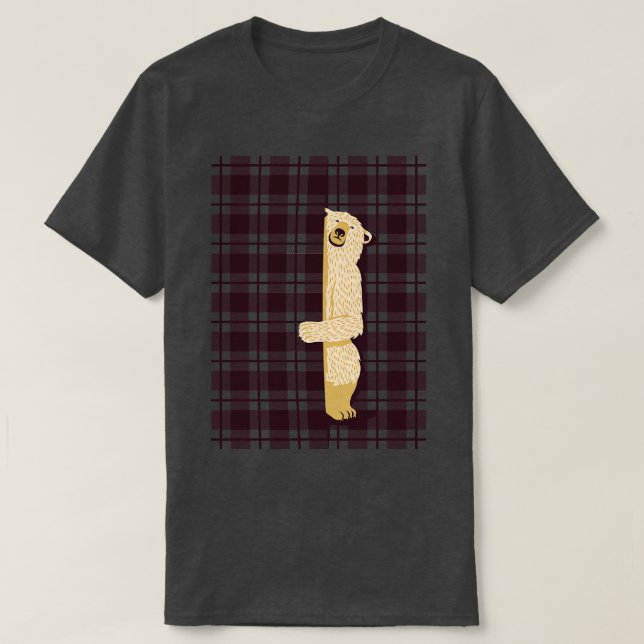 T-shirt Ours Plaid Osos (Design devant)