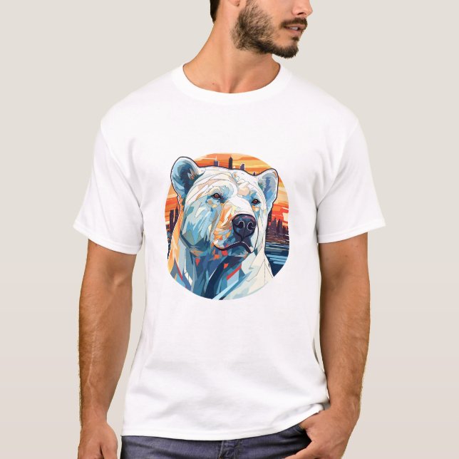 T-shirt Ours polaire Animal World Faune Découverte de beau (Devant)
