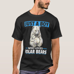 T-shirt Ours Polaire Animaux Juste Un Garçon Qui Aime Le P