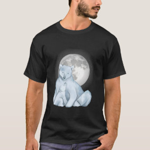 T-shirt Ours polaire Art Lune Antarctique Hiver Ours polai